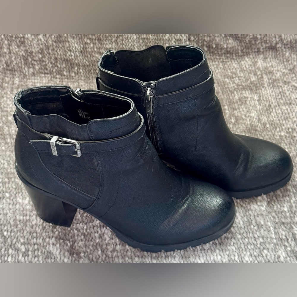 Black Leather Ankle Boots